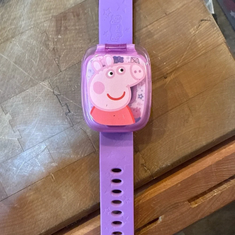 Peppa Pig Purple Pink Kids Character Learning Watch VTECH with Sound